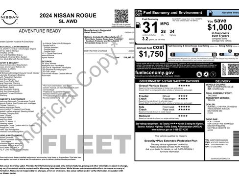 Used 2024 Nissan Rogue SL AWD/4WD image 2