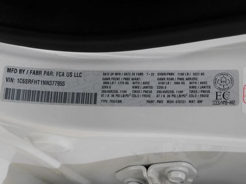 Used 2022 RAM 1500 Limited w/ Body-Colour Bumper Group AWD/4WD image 75
