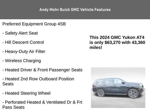 Used 2024 GMC Yukon AT4 w/ Technology Package image 14