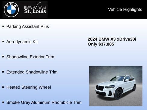 Used 2024 BMW X3 xDrive30i w/ Premium Package AWD/4WD image 24