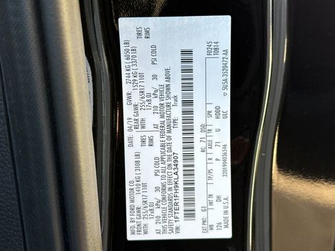 Used 2019 Ford Ranger Lariat w/ Equipment Group 501A Mid image 35