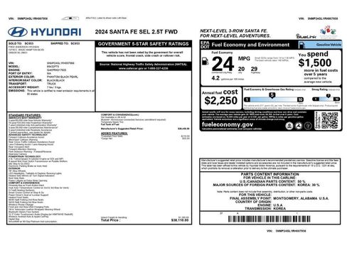 Used 2024 Hyundai Santa Fe SEL FWD image 2