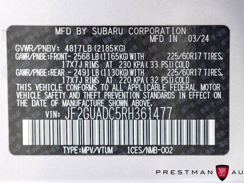 Used 2024 Subaru Crosstrek 2.0i Premium image 41