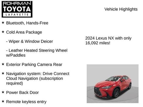 Used 2024 Lexus NX 350 AWD w/ Cold Area Package image 8