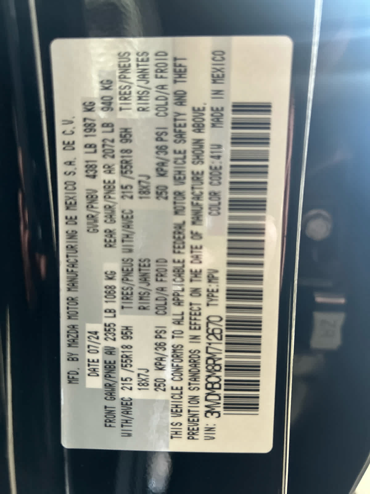 Certified 2024 MAZDA CX-30 AWD 2.5 S w/ Preferred Package image 21