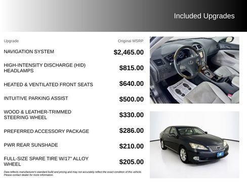 Used 2010 Lexus ES 350 w/ Preferred Accessory Package FWD image 5