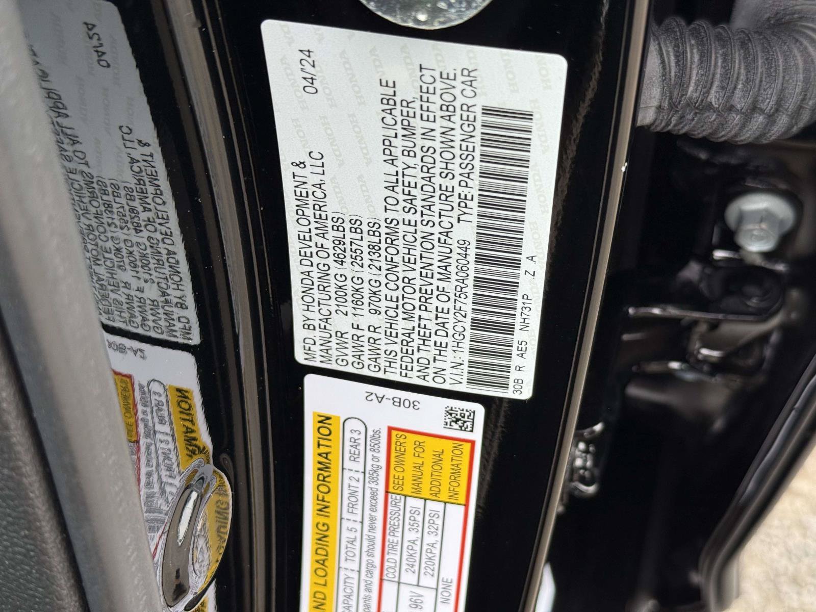 Certified 2024 Honda Accord Sport image 30