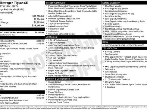 Certified 2023 Volkswagen Tiguan SE w/ Panoramic Sunroof Package AWD/4WD image 17