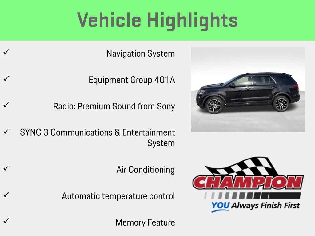 Used 2019 Ford Explorer Sport w/ Equipment Group 401A AWD/4WD image 6