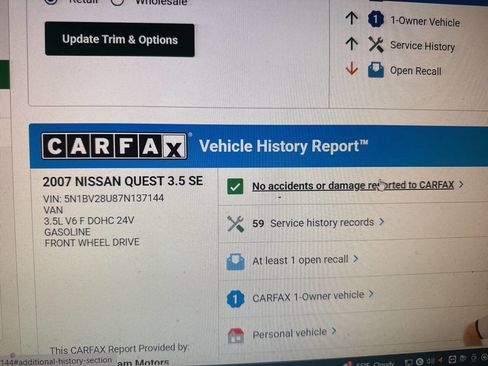 Used 2007 Nissan Quest SE w/ Navigation & Pax Pkg image 9