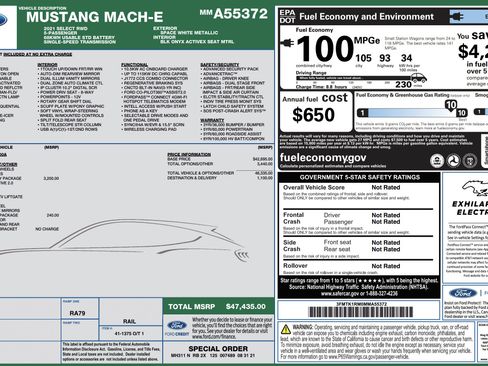 Used 2021 Ford Mustang Mach-E Select w/ Comfort/Technology Package image 3