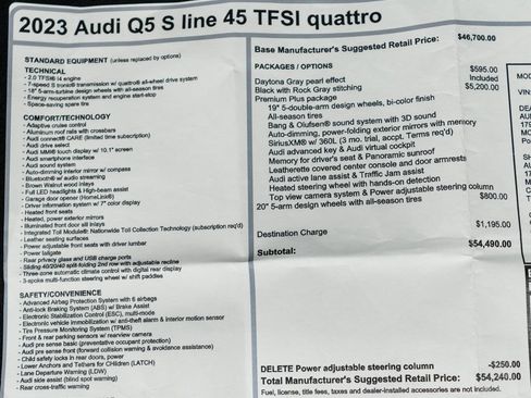 Used 2023 Audi Q5 2.0T Premium Plus w/ Premium Plus Package AWD/4WD image 55