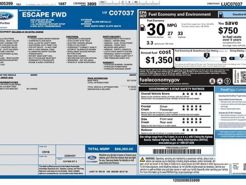Used 2020 Ford Escape SE FWD image 3