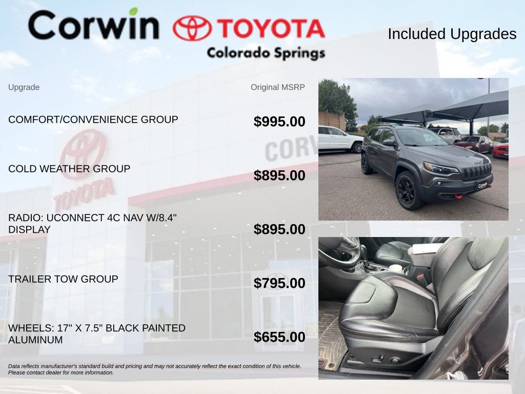 Used 2019 Jeep Cherokee Trailhawk w/ Comfort/Convenience Group AWD/4WD image 8