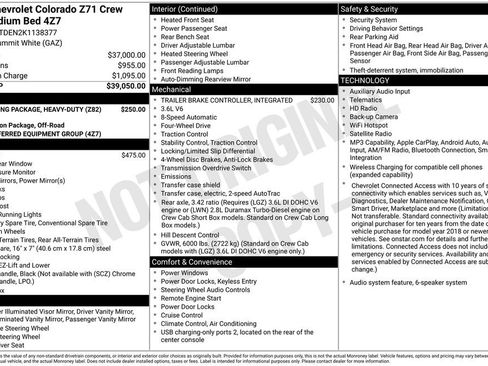 Used 2019 Chevrolet Colorado Z71 AWD/4WD image 4