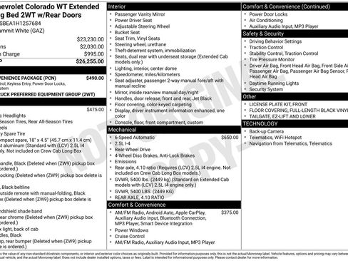 Used 2017 Chevrolet Colorado W/T w/ WT Convenience Package RWD image 3