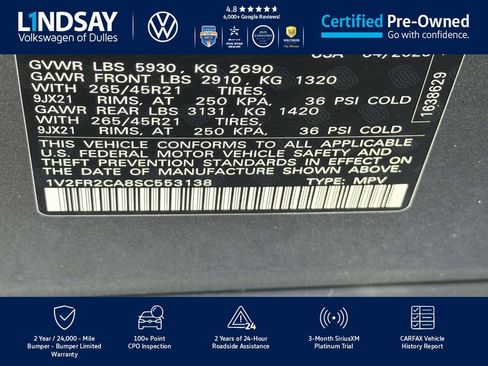 Certified 2025 Volkswagen Atlas SEL Premium R-Line image 28