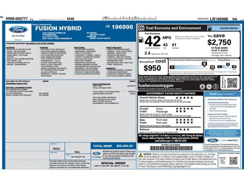 Used 2020 Ford Fusion SE FWD image 2