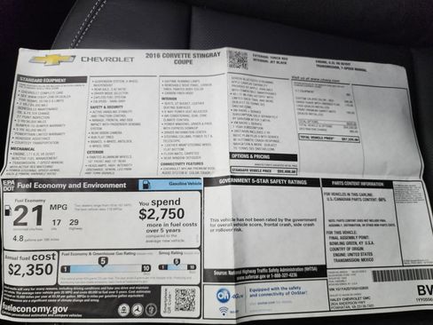 Used 2016 Chevrolet Corvette Stingray Coupe image 40