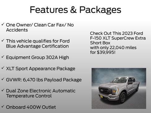 Certified 2023 Ford F150 XLT w/ Equipment Group 302A High AWD/4WD image 4