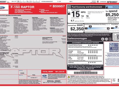 Certified 2022 Ford F150 Raptor w/ Raptor 37 Performance Package AWD/4WD image 28