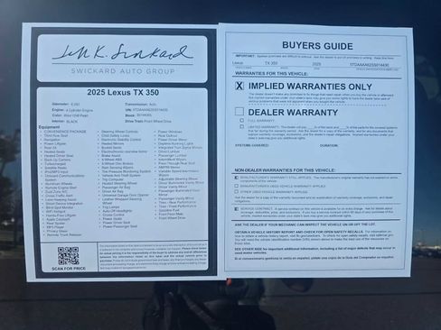 Used 2025 Lexus TX 350 FWD w/ Convenience Package image 20