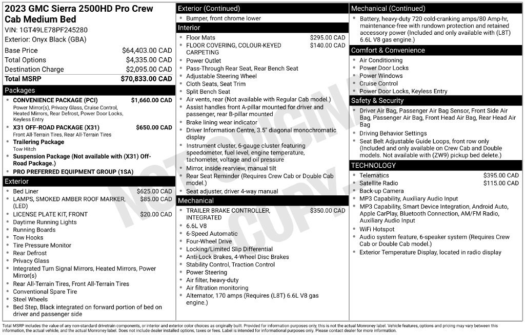 Used 2023 GMC Sierra 2500 Pro w/ Convenience Package AWD/4WD image 1