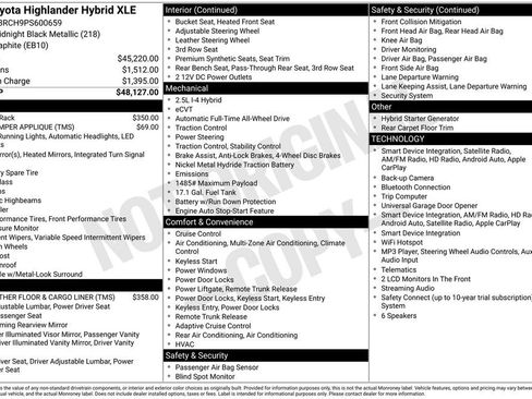 Used 2023 Toyota Highlander XLE AWD/4WD image 30
