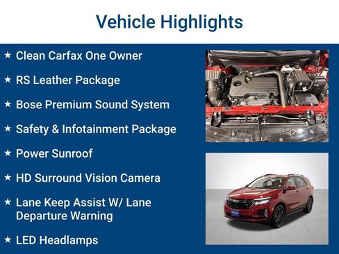 Certified 2023 Chevrolet Equinox RS w/ RS Leather Package AWD/4WD image 3