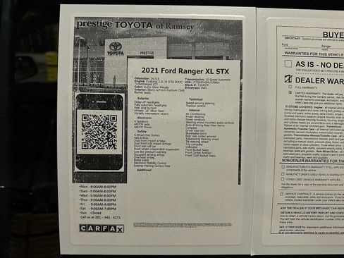 Used 2021 Ford Ranger XL w/ Equipment Group 101A High image 19