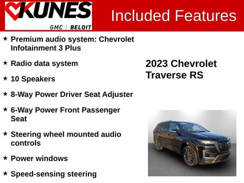 Used 2023 Chevrolet Traverse RS w/ LPO, Floor Liner Package image 3