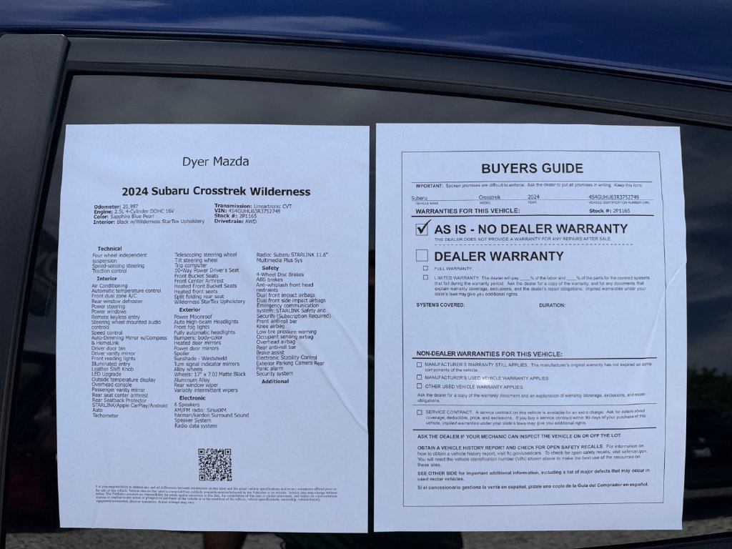 Certified 2024 Subaru Crosstrek 2.5i Wilderness AWD/4WD image 25