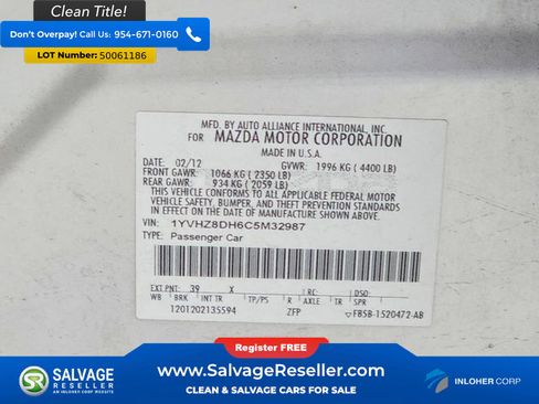 Used 2012 MAZDA MAZDA6 i Touring FWD image 16