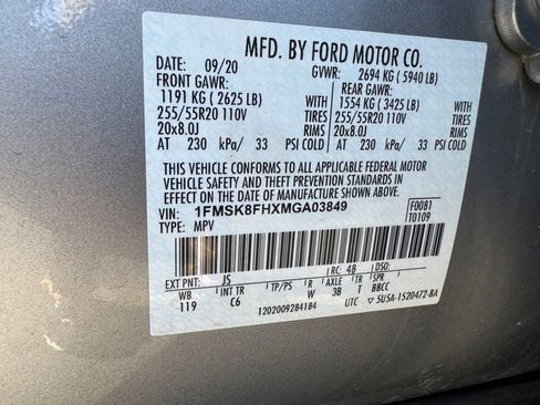 Used 2021 Ford Explorer Limited w/ Equipment Group 301A image 32