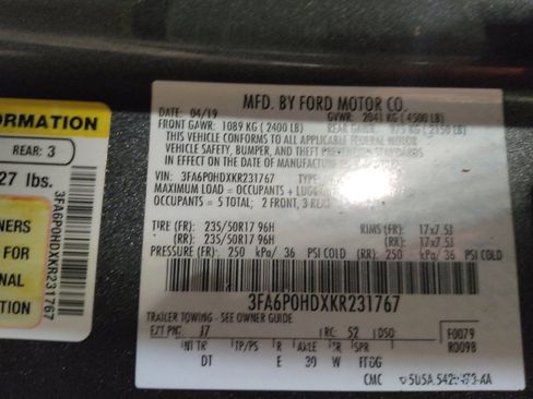 Used 2019 Ford Fusion SE FWD image 33
