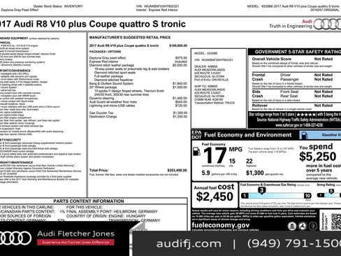 Used 2017 Audi R8 V10 plus image 2