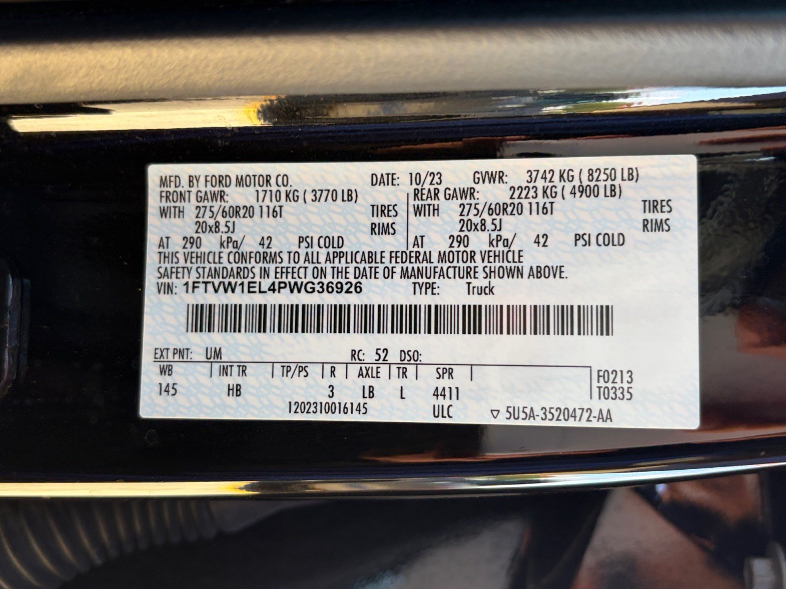 Used 2023 Ford F150 Lightning Lariat AWD/4WD image 25