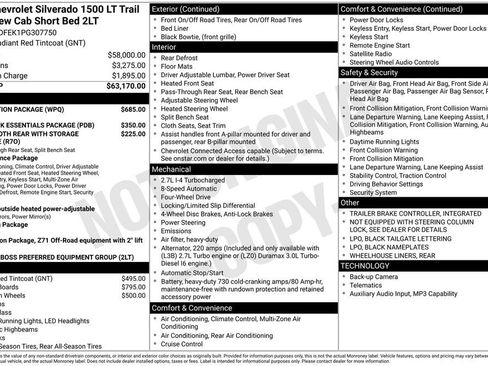 Used 2023 Chevrolet Silverado 1500 LT Trail Boss w/ Protection Package AWD/4WD image 5