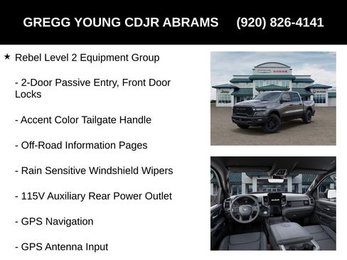 New 2026 RAM 1500 Rebel w/ Rebel Level 2 Equipment Group image 13
