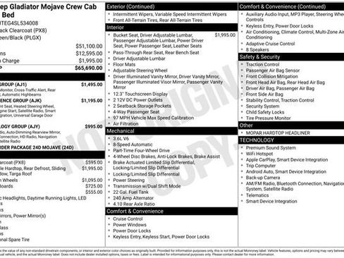 New 2025 Jeep Gladiator Mojave w/ Safety Group AWD/4WD image 38