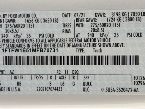 Used 2021 Ford F150 Platinum w/ Equipment Group 701A High image 45