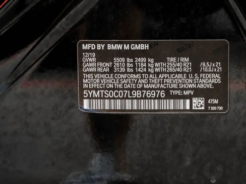 Used 2020 BMW X3 M w/ Executive Package image 70