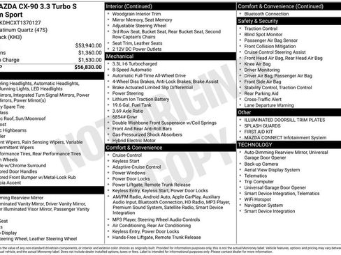 Certified 2026 MAZDA CX-90 3.3 Turbo S w/ Premium Package AWD/4WD image 3