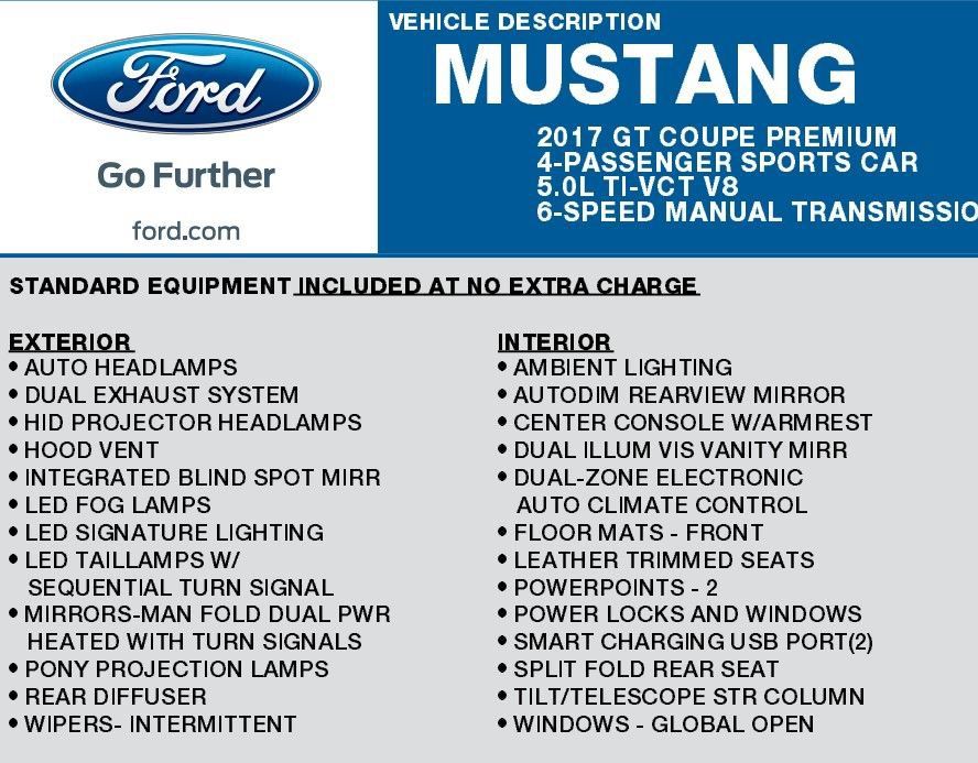 Used 2017 Ford Mustang GT Premium w/ GT Performance Package RWD image 16