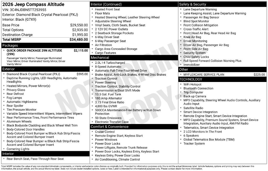 New 2026 Jeep Compass Latitude AWD/4WD image 24