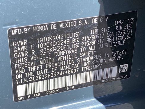 Certified 2023 Honda HR-V LX image 46