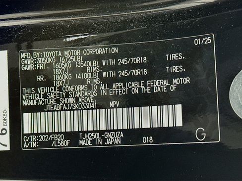 Certified 2025 Toyota Land Cruiser 1958 AWD/4WD image 31