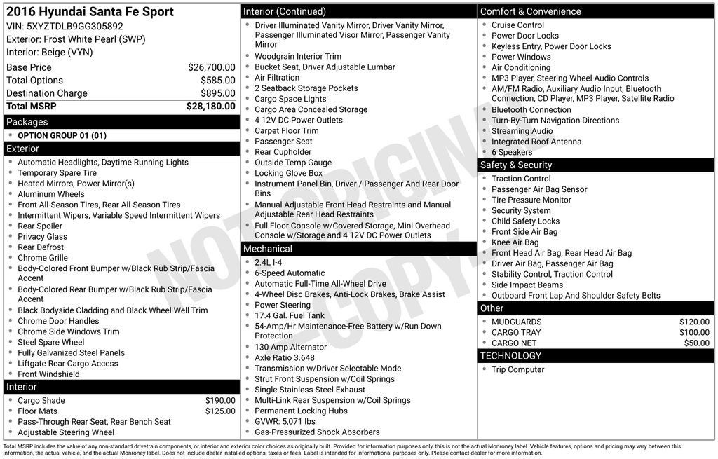 Used 2016 Hyundai Santa Fe Sport AWD/4WD image 6
