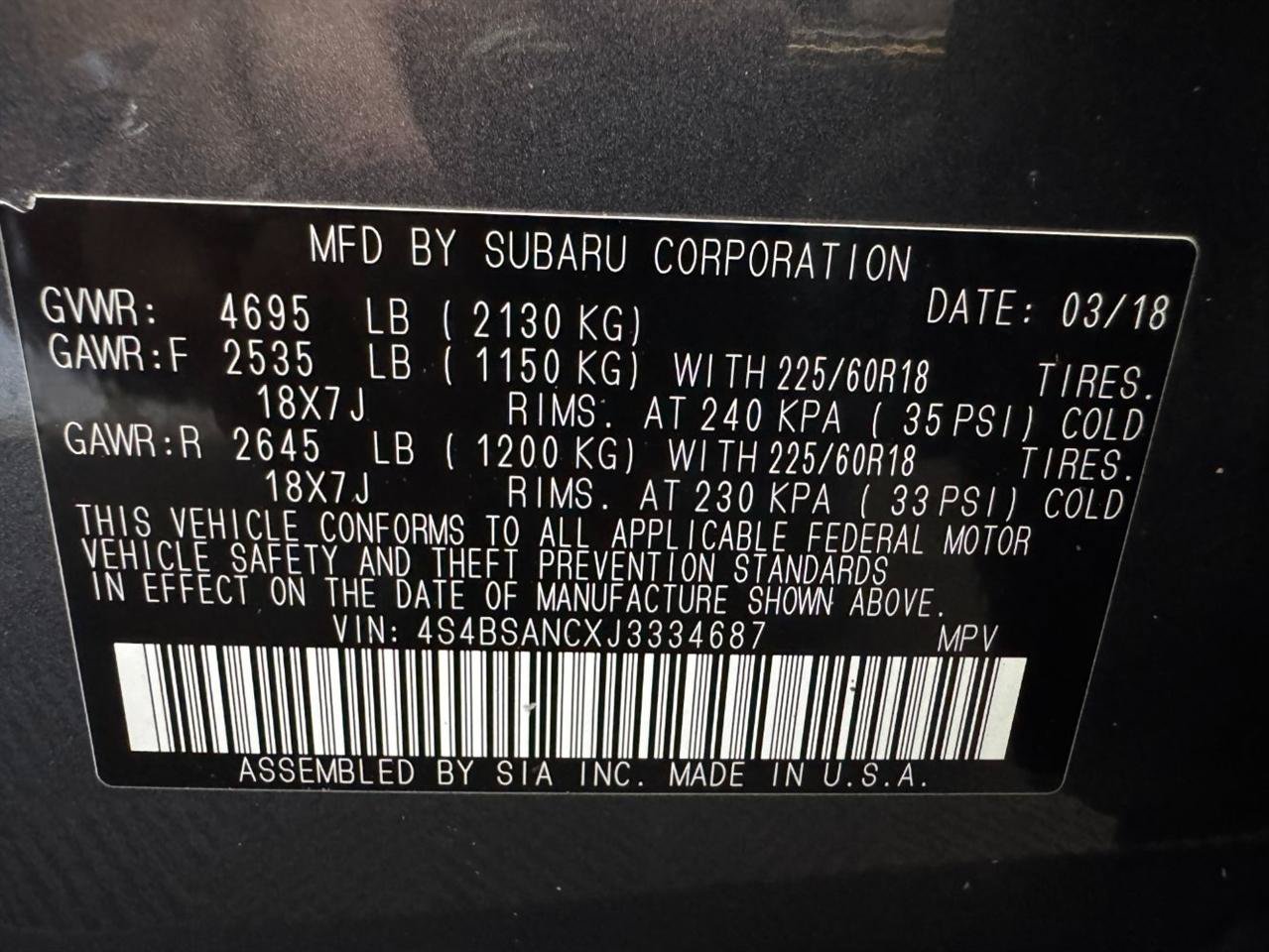 Used 2018 Subaru Outback 2.5i Limited AWD/4WD image 30