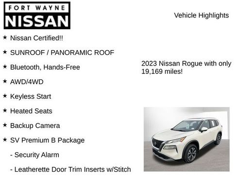 Certified 2023 Nissan Rogue SV w/ SV Premium Package image 8